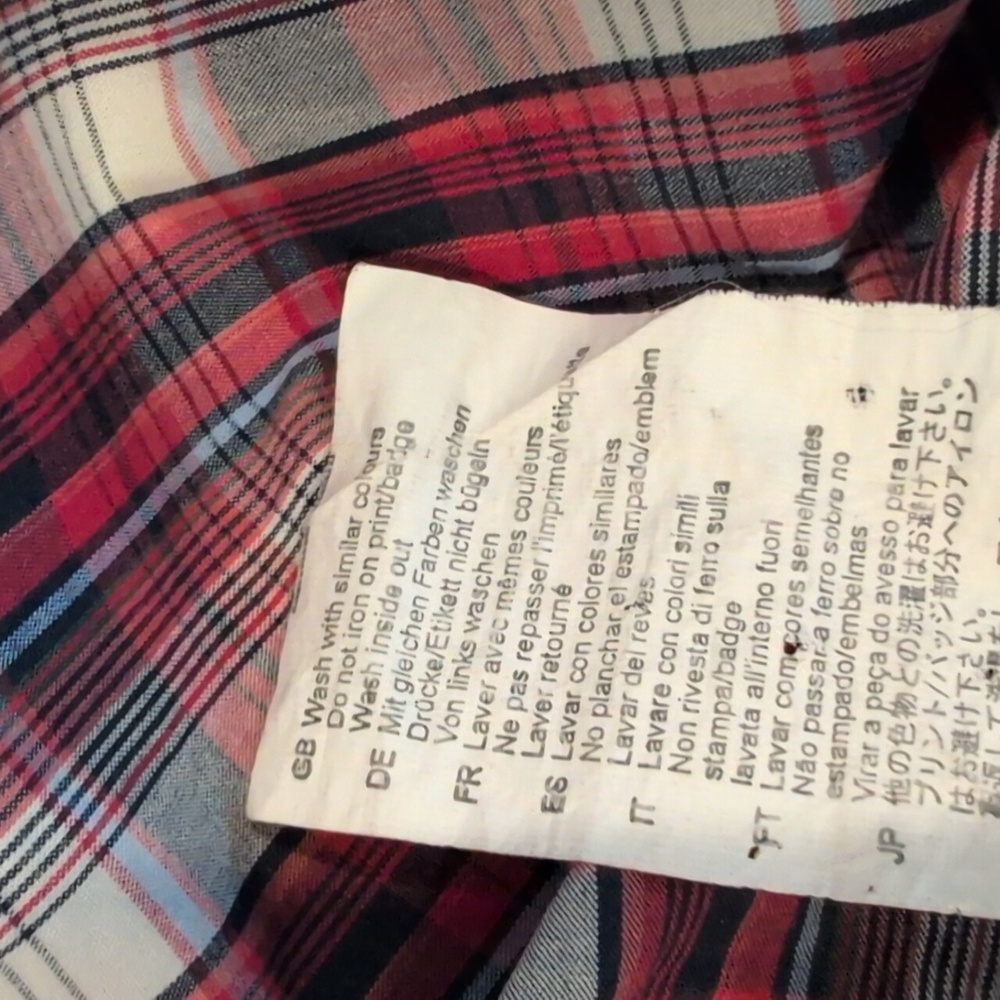 Scotch & Soda Men's Medium Western Long Sleeve Snap Button Down Plaid Shirt - Picture 11 of 16